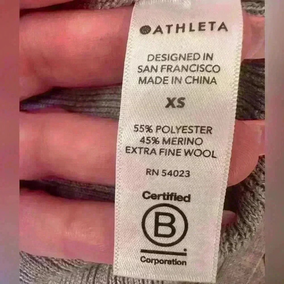 ATHLETA Solstice grey ribbed waterfall open front cardigan 🩶 - Picture 5 of 6